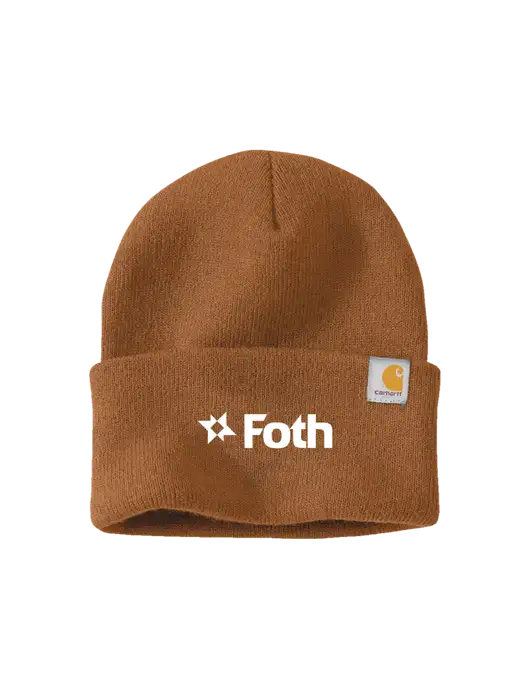 Carhartt Light Brown Watch Cap 2.0 w/Foth Logo