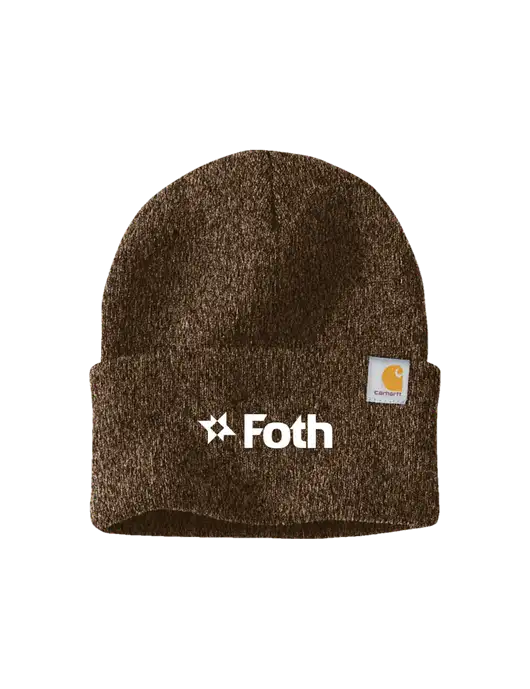 Carhartt Brown Heather Watch Cap 2.0 w/Foth Logo
