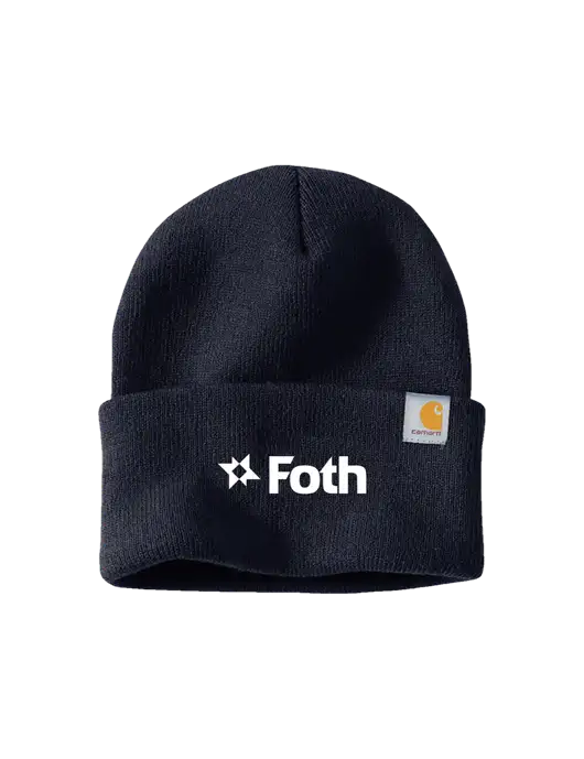 Carhartt Navy Watch Cap 2.0 w/Foth Logo