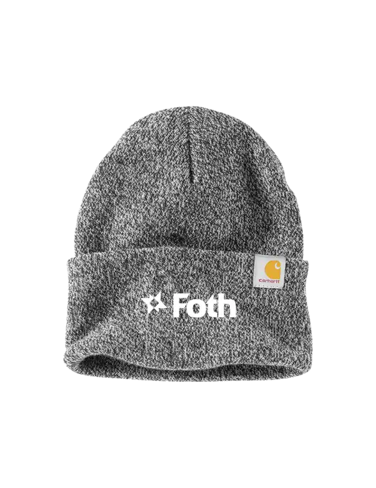 Carhartt Medium Grey Heather Watch Cap 2.0 w/Foth Logo