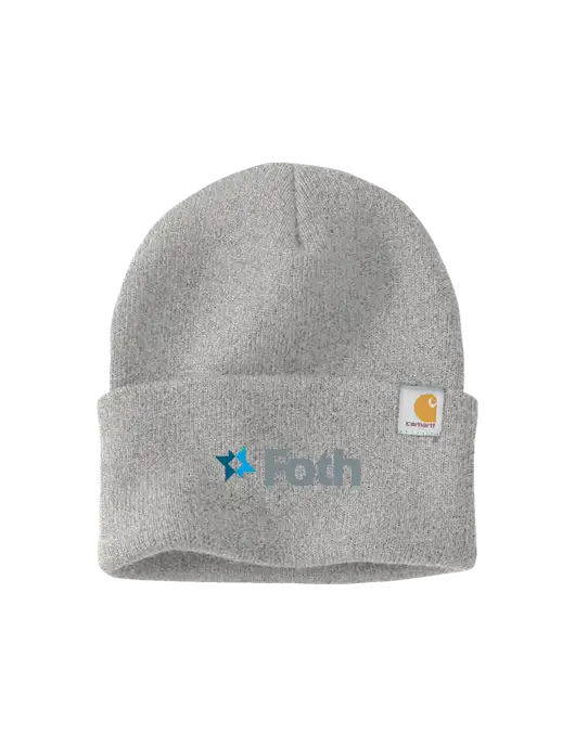 Carhartt Light Grey Heather Watch Cap 2.0 w/Foth Logo