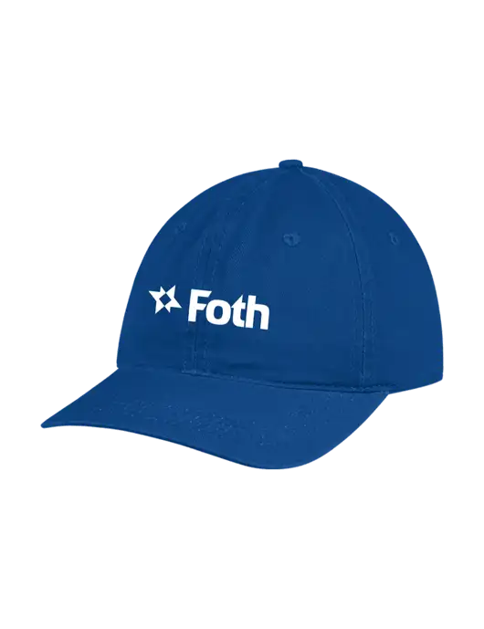 Garment Washed Unstructured Twill Royal Cap w/Foth Logo