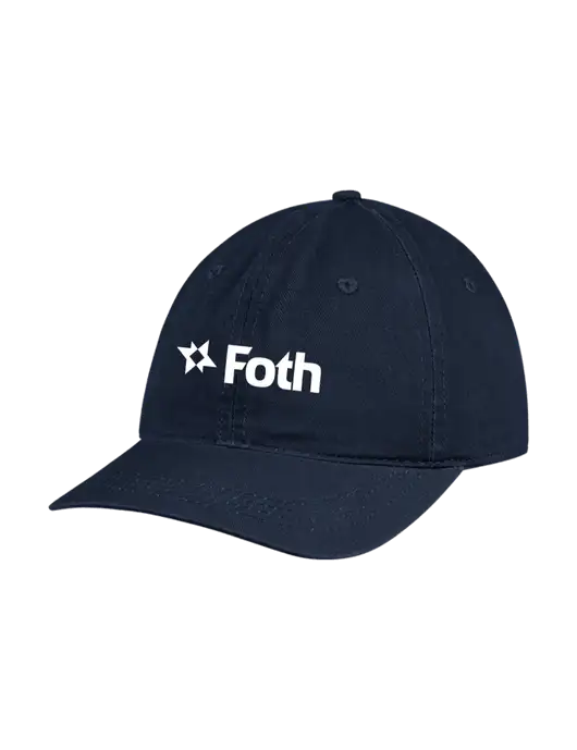 Garment Washed Unstructured Twill Navy Cap w/Foth Logo