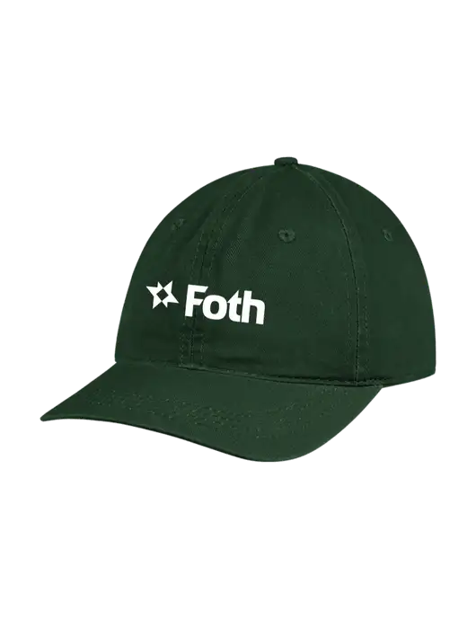 Garment Washed Unstructured Twill Dark Green Cap w/Foth Logo