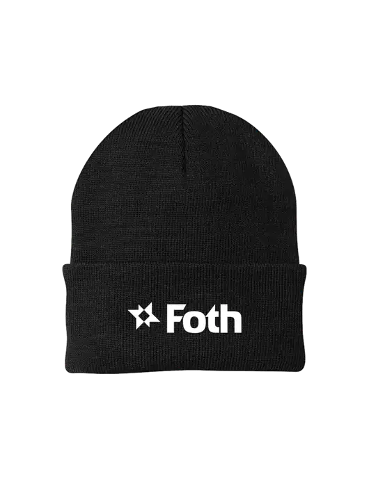 Black Knit Cap w/Foth Logo