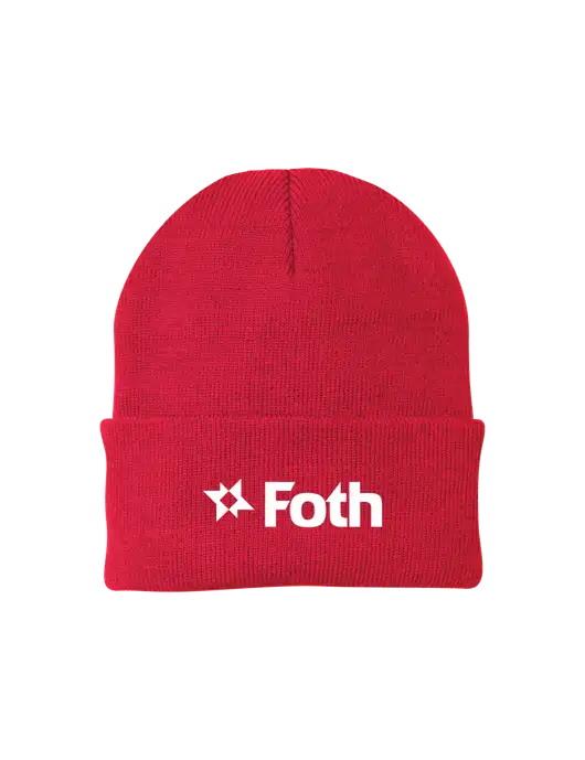 Red Knit Cap w/Foth Logo