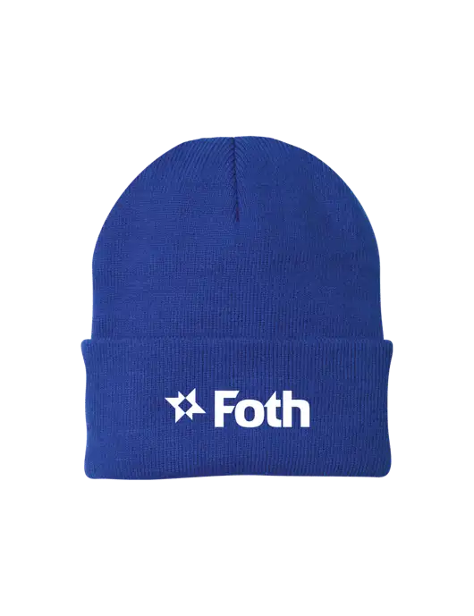 Royal Knit Cap w/Foth Logo