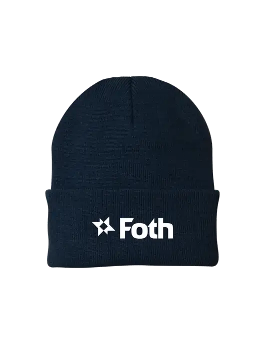 Navy Knit Cap w/Foth Logo