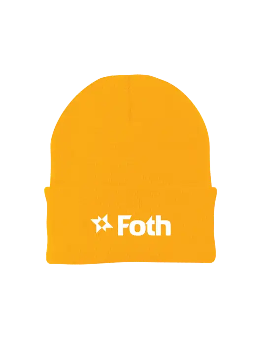 Gold Knit Cap w/Foth Logo