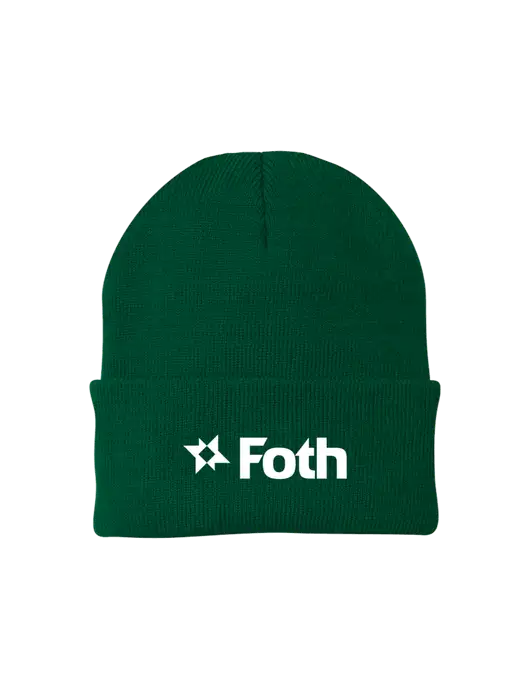 Dark Green Knit Cap w/Foth Logo