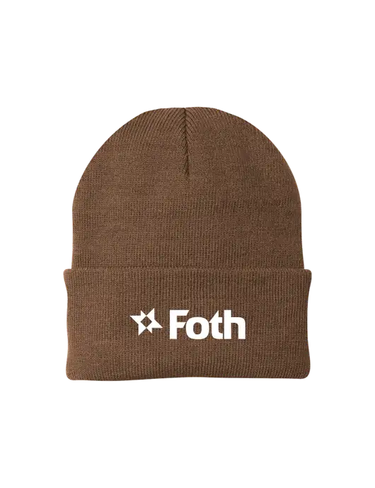 Brown Knit Cap w/Foth Logo