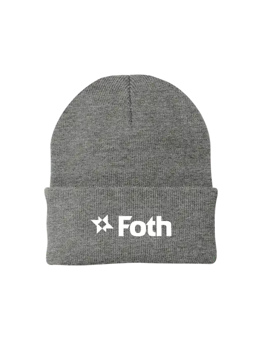 Medium Grey Heather Knit Cap w/Foth Logo