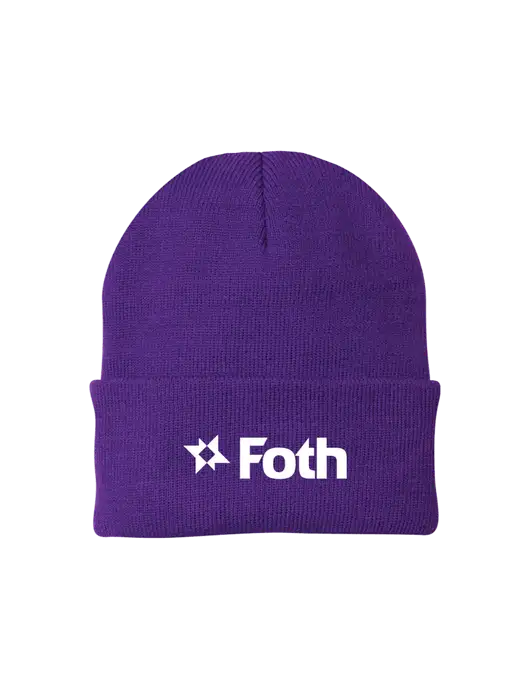 Purple Knit Cap w/Foth Logo