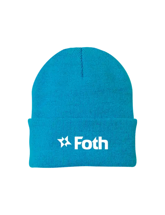 Sapphire Blue Knit Cap w/Foth Logo