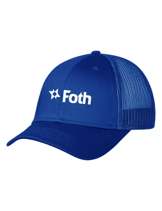 Royal Mesh Trucker Cap Snap Back w/Foth Logo