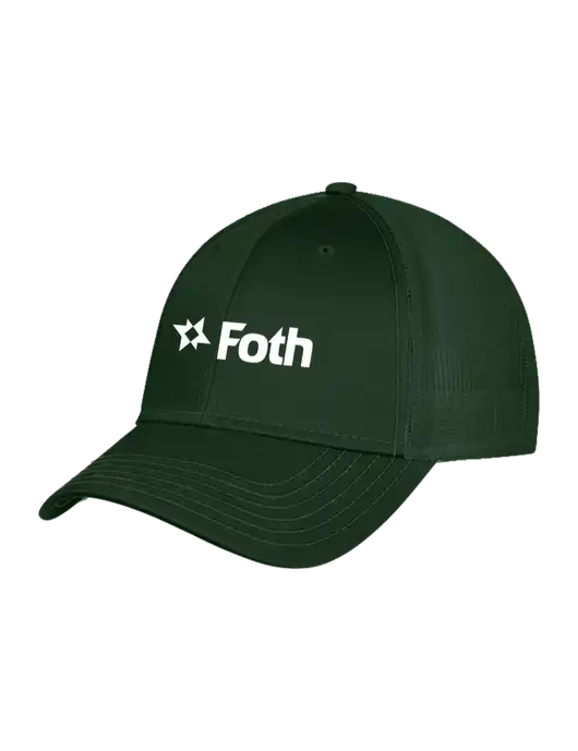 Dark Green Mesh Trucker Cap Snap Back w/Foth Logo