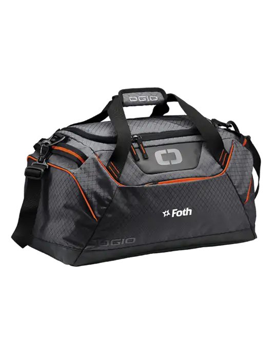 OGIO Tarmac/Orange Catalyst Duffle
 w/Foth Logo
