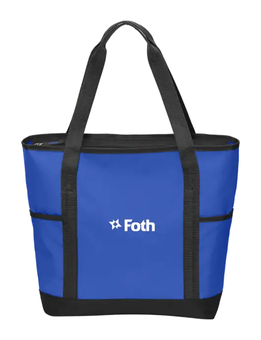On the Go Royal/Black Tote w/Foth Logo
