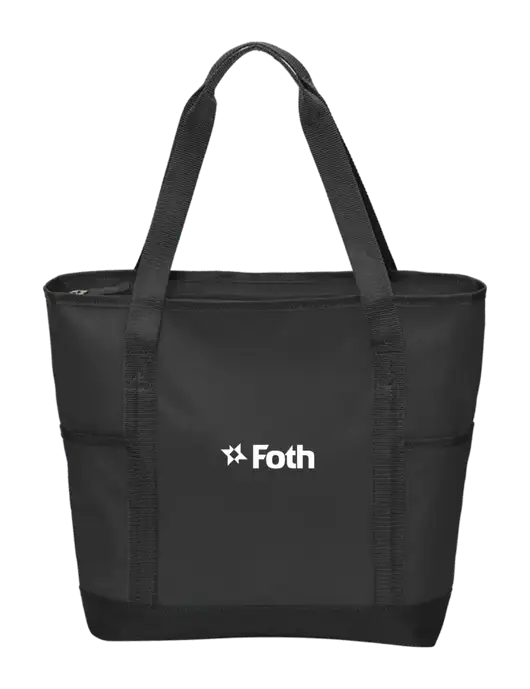 On the Go Black/Black Tote w/Foth Logo