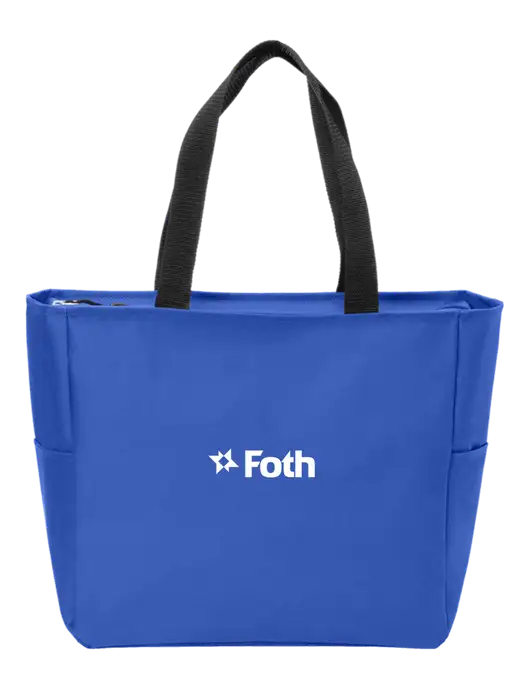 Everyday True Royal Zip Tote  w/Foth Logo