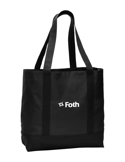 Carryall Black/Black Day Tote w/Foth Logo