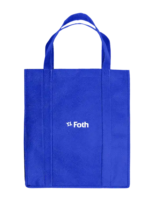 Eco Reusable Jumbo Royal Shopping Bag w/Foth Logo