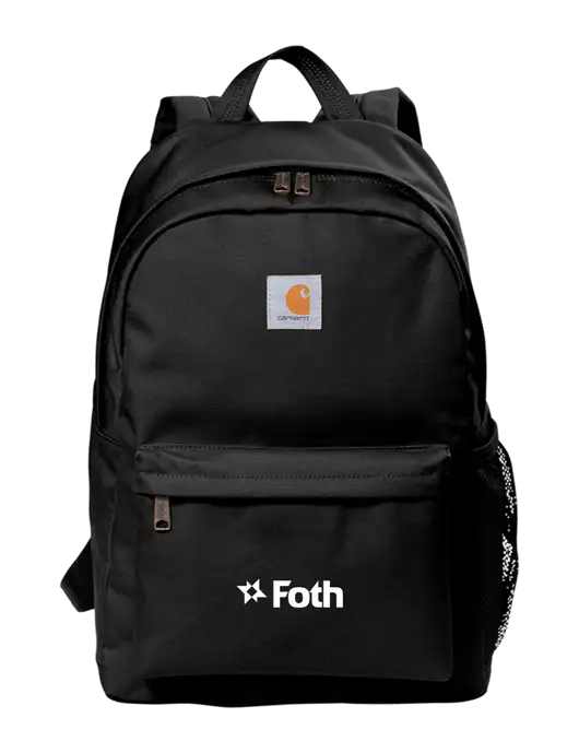 Carhartt Black Canvas Backpack w/Foth Logo