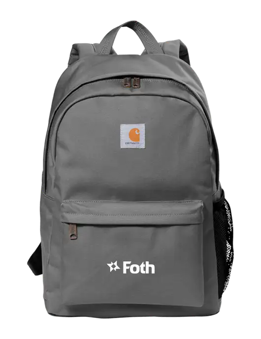 Carhartt Grey Canvas Backpack w/Foth Logo