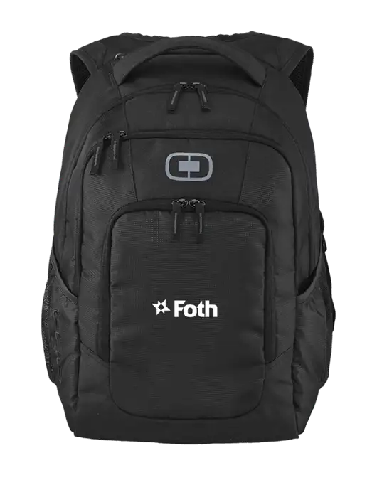 OGIO Black Logan Laptop Backpack
 w/Foth Logo
