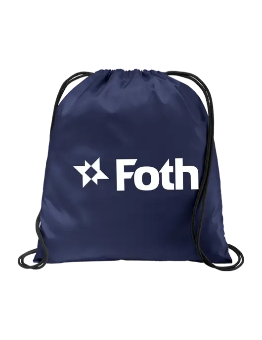Drawstring  True Navy Cinch Pack w/Foth Logo