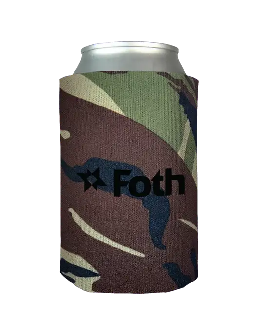 Woodland Camo Foam Coolie w/Foth Logo