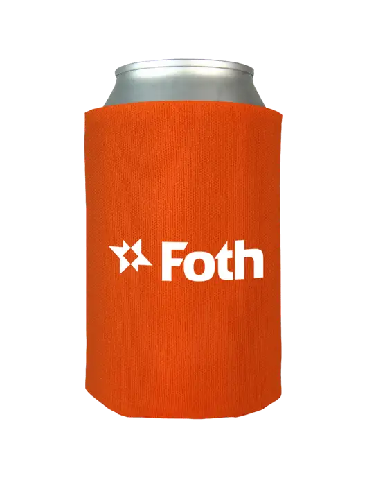 Orange Foam Coolie w/Foth Logo