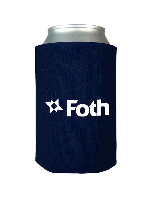 Dark Navy Foam Coolie w/Foth Logo