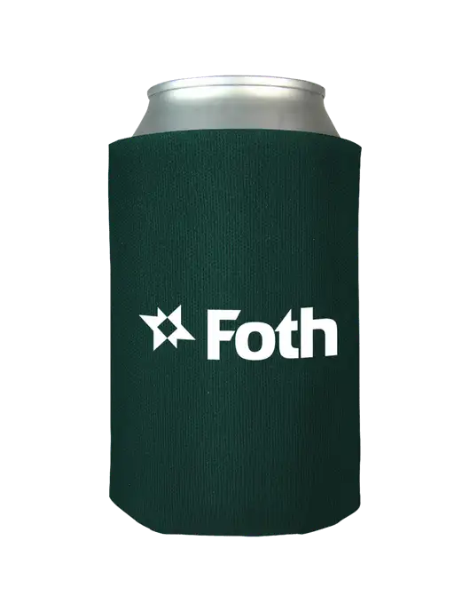 Dark Green Foam Coolie w/Foth Logo