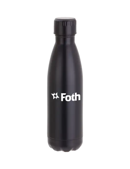 City Go Matte Black 17 oz Insulated Bottle w/Foth Logo