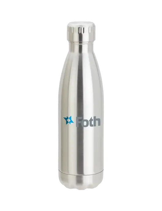 City Go Silver 17 oz Insulated Bottle w/Foth Logo