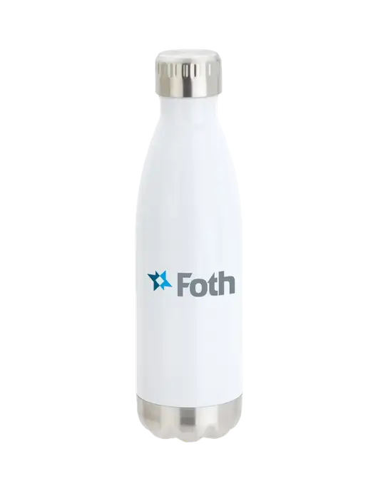 City Go White 17 oz Insulated Bottle w/Foth Logo