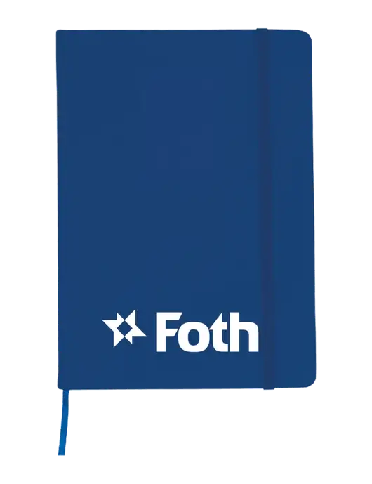 Light Navy Blue Comfort Touch Bound Journal 5" X 7" w/Foth Logo