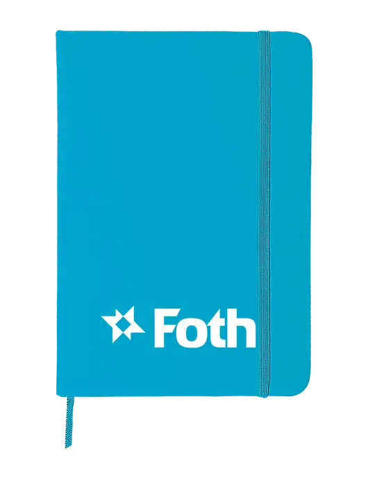 Light Blue Comfort Touch Bound Journal 5" X 7" w/Foth Logo