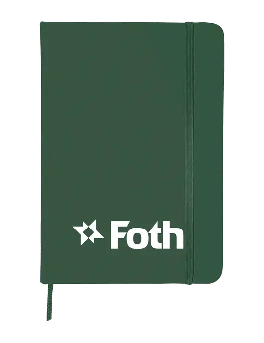 Dark Green Comfort Touch Bound Journal 5" X 7" w/Foth Logo