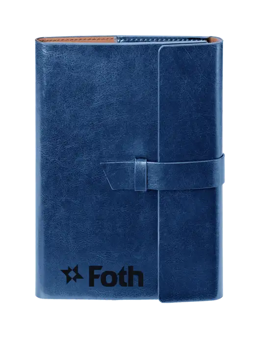 Fabrizio Blue 6.875 x 9.56 Portfolio w/Foth Logo