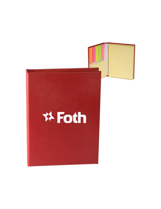 Red Sticky Book Folio, 3.125 x 4.125 w/Foth Logo