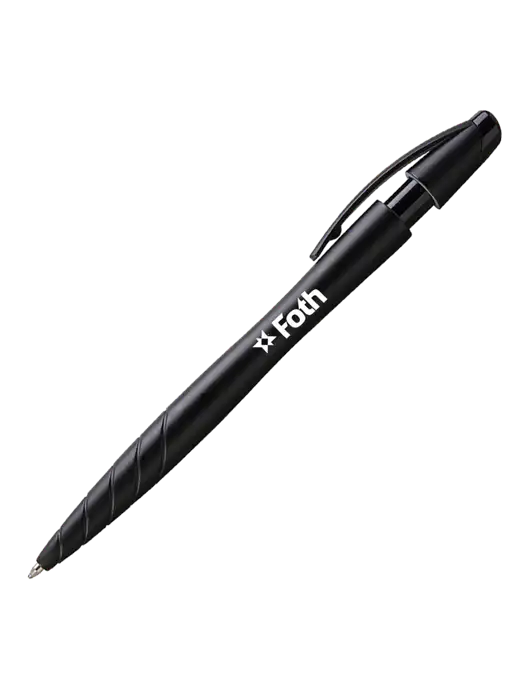 Awali Black Metallic Pen - Black Ink w/Foth Logo