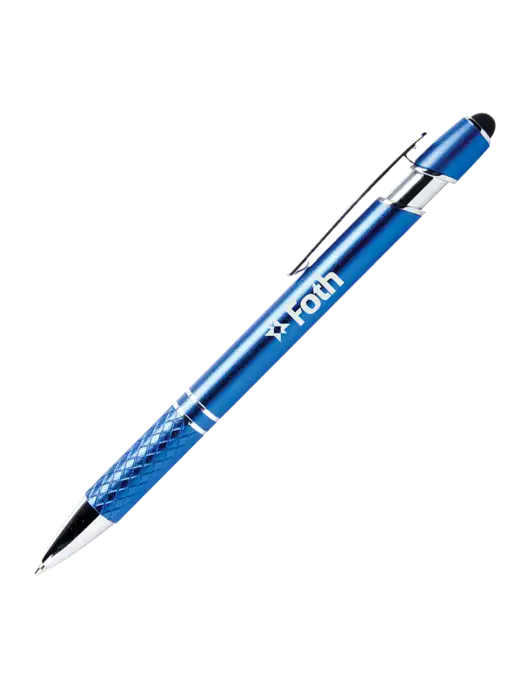 Valencia Blue Stylus Pen - Black Ink w/Foth Logo