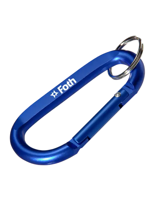 Blue Carabiner & Key Ring w/Foth Logo