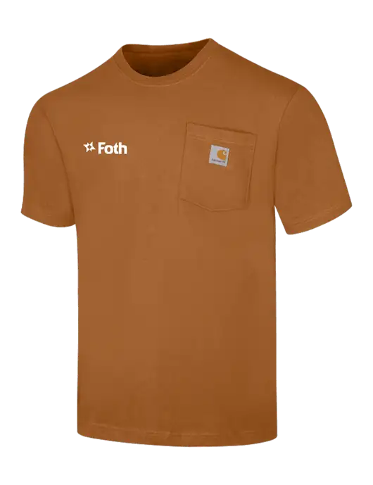 Carhartt Workwear Light Brown Pocket Short Sleeve T-Shirt w/Foth Logo