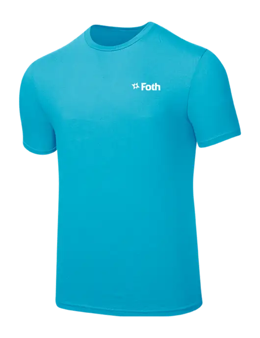 Seriously Soft Sapphire Blue T-Shirt w/Foth Logo