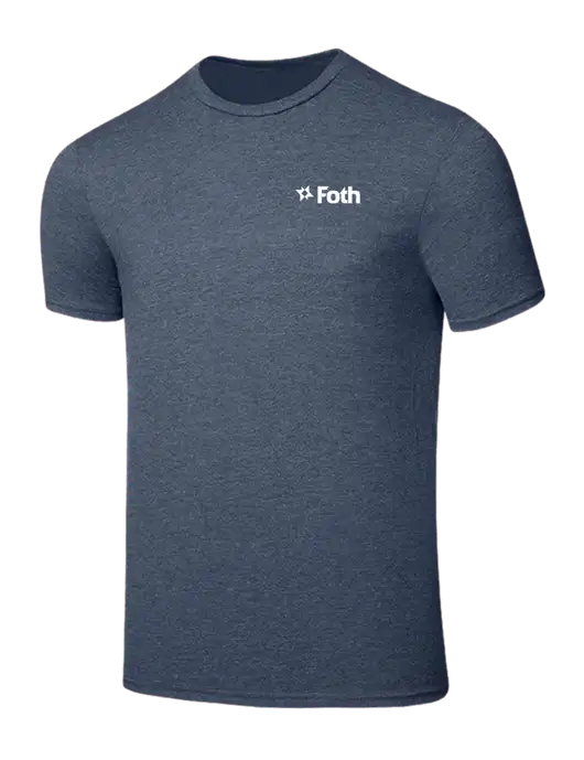 Seriously Soft Heathered Navy T-Shirt w/Foth Logo