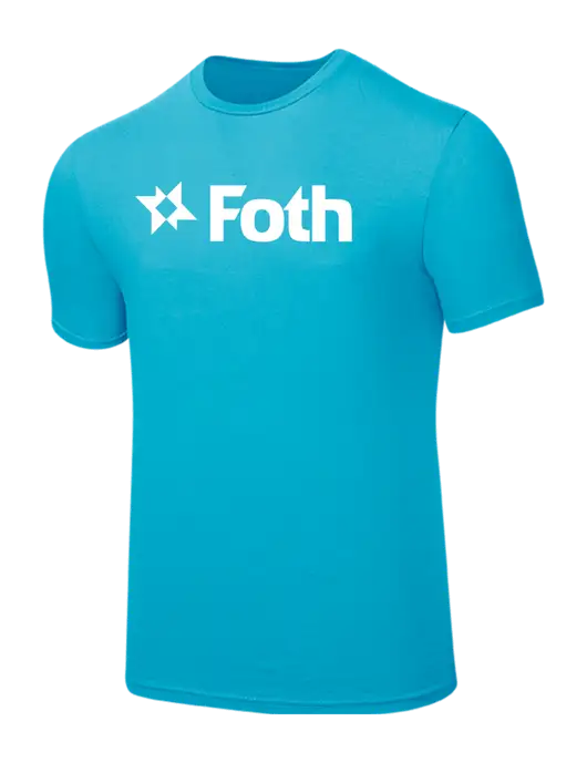 Seriously Soft Sapphire Blue T-Shirt w/Foth Logo