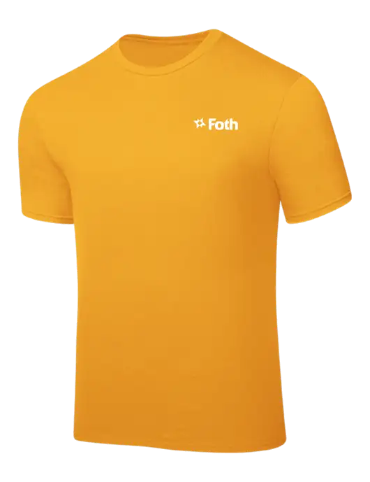 Yellow Gold PosiCharge Competitor Tee w/Foth Logo